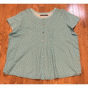 Gudrun Sjoden Blue Polka Dot Blouse